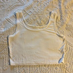 Women’s White Crop Tank Top
